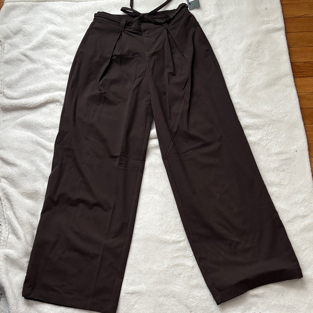 Elegant Brown Wide-Leg Pants